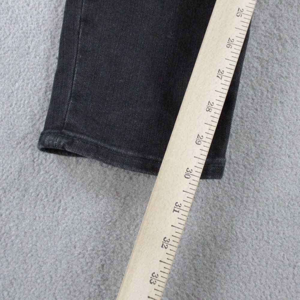 NWT True Religion Jeans Womens 33 Black Denim Super Skinny Moto Stretch Flap - Picture 7 of 14